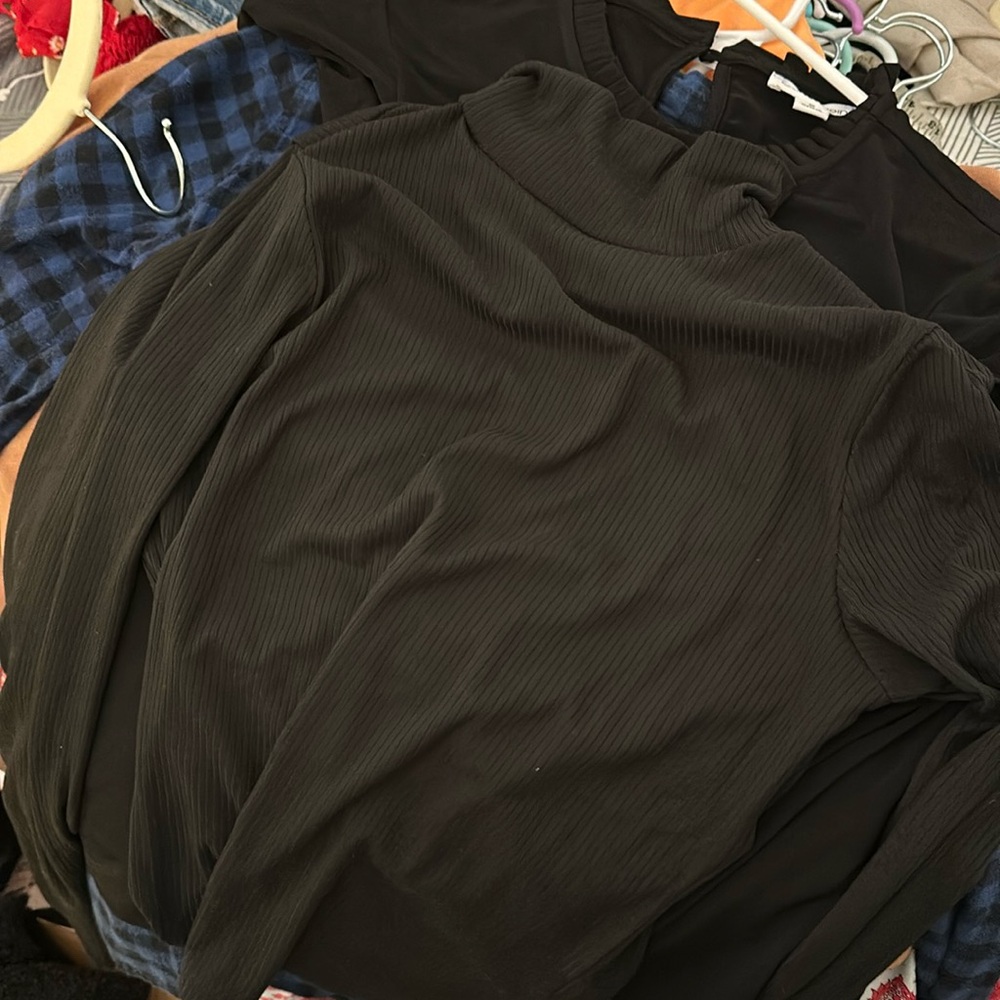 Black Mock Neck